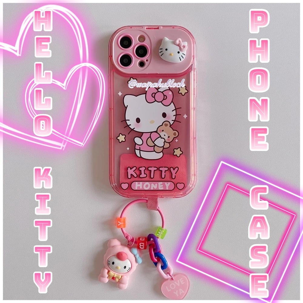 Hello Kitty Phone Case with Charm